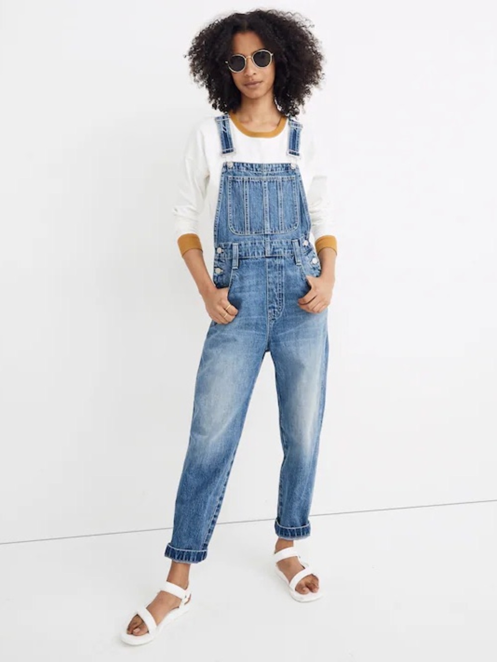 Madewell Straight-Leg Overalls Hickory Wash Size Large